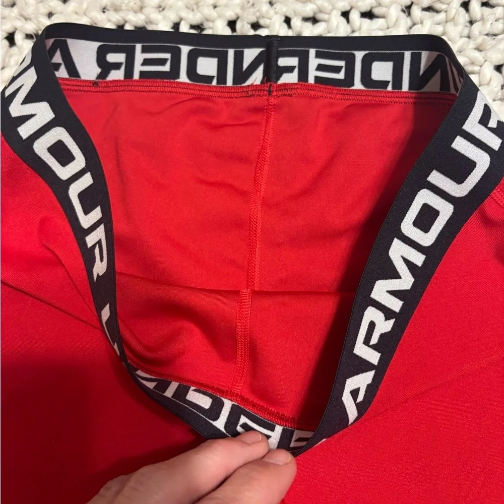 HEATGEAR UNDER ARMOUR Shorty Women's  Shorts compression mid rise shorty Red